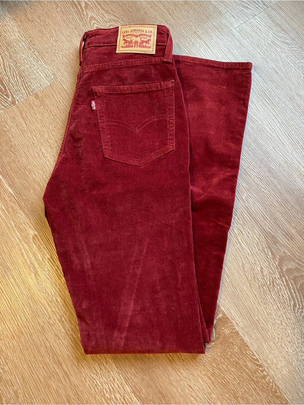 Levi's Deep Wine Corduroy Bootcut Jeans